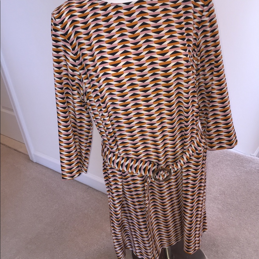 Orange print dress size 12